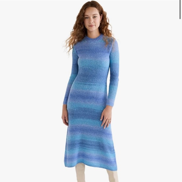 Vince blue sweater dress with lining - Picture 1 of 3